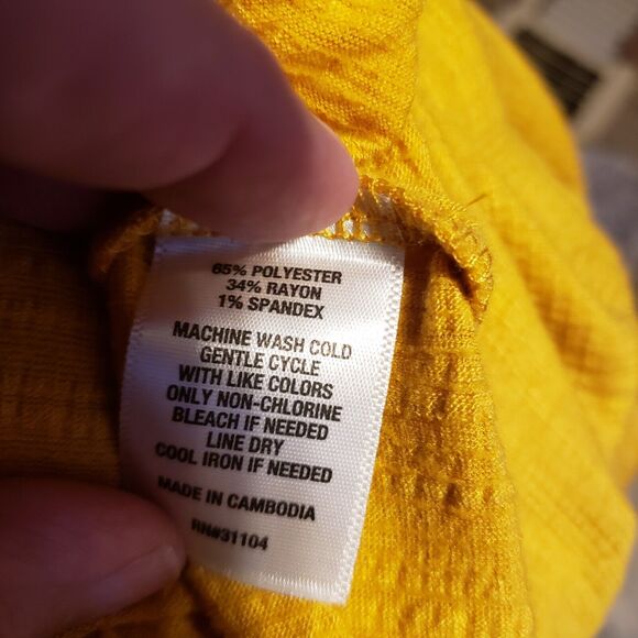 ✔️Wonderly Mustard Ruffle Sleeve Blouse, 3x, EUC - Picture 5 of 5